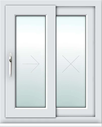 2 Track Sliding UPVC Glass Hinged Window — image 1