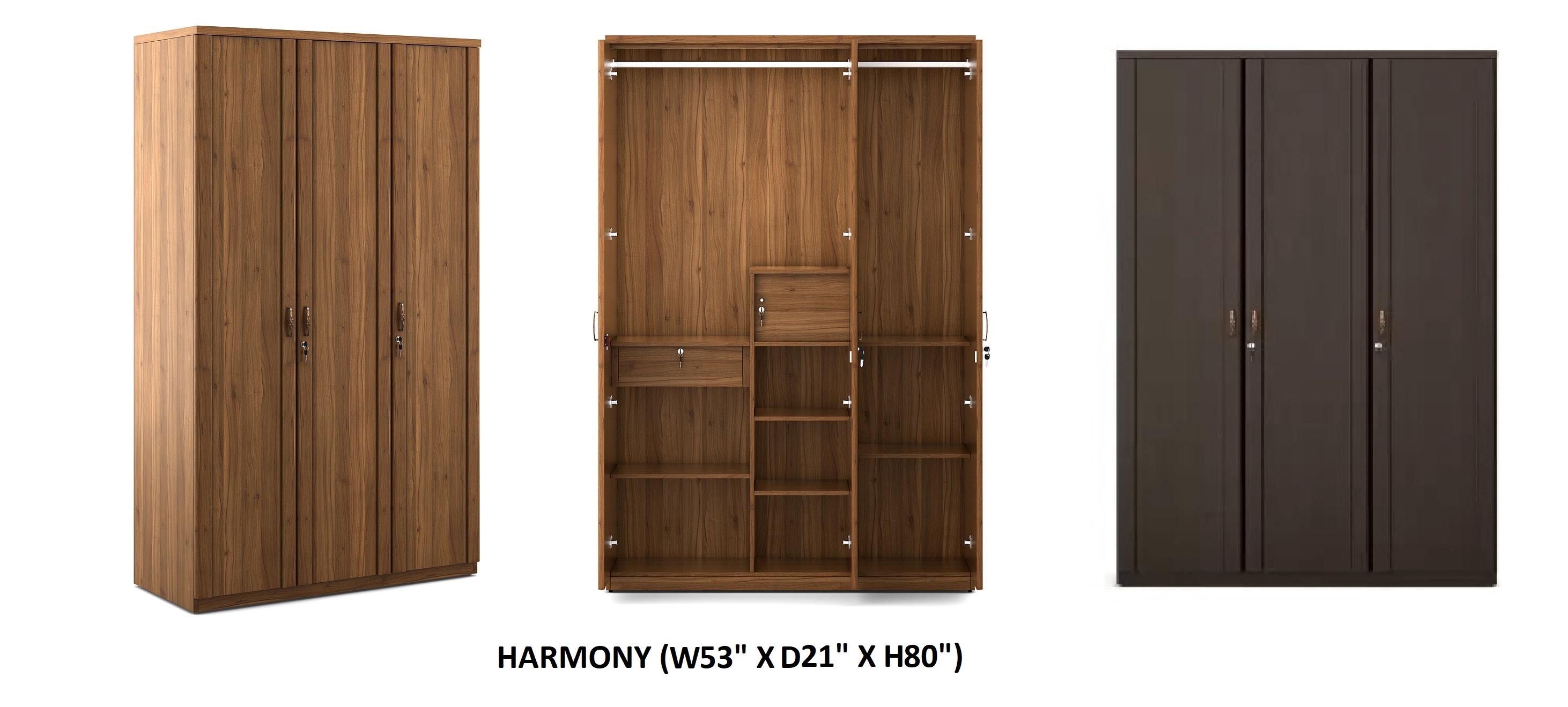 3 door wardrobe — image 1