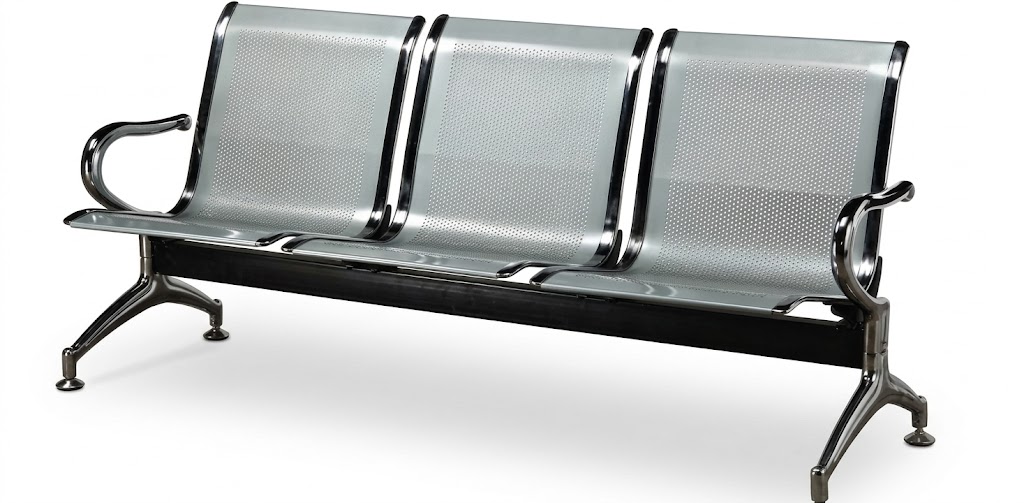  3-Seater Stainless Steel Airport Waiting Chair — image 1