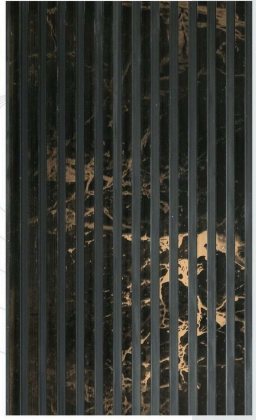 Black & Gold Marble Vertical Slat Panel — image 1