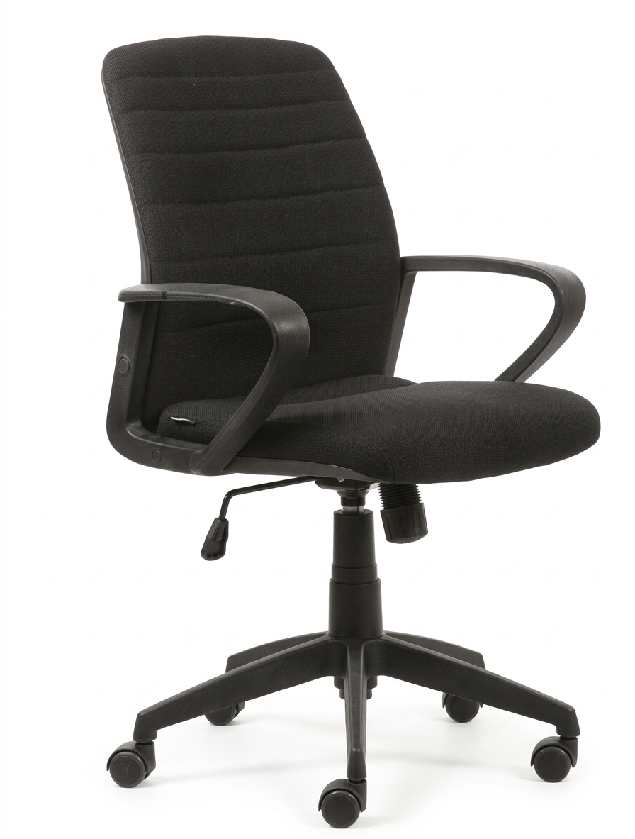Black Mesh Revolving Office Chair — image 1