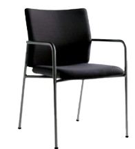 Black Visitor Office Chair — image 1