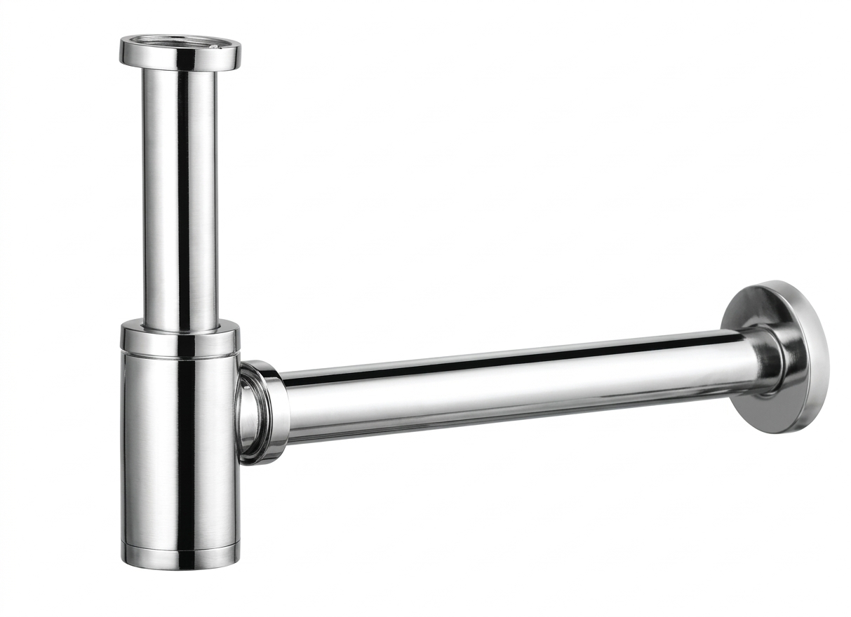 Brass Chrome Bottle Trap — image 1