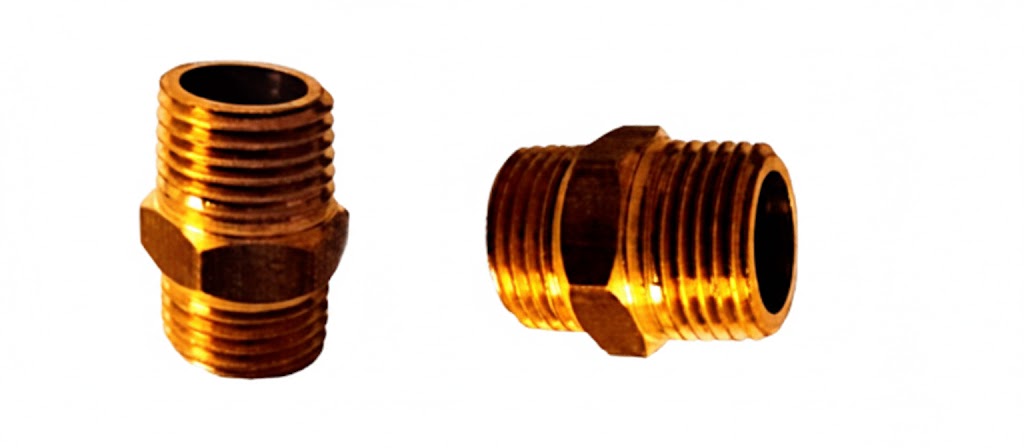 Brass Hex Nipple — image 1