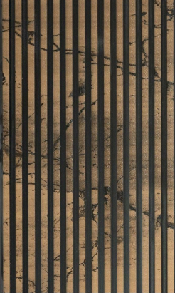 Bronze Marble & Black Vertical Slat Panel — image 1