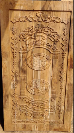 Carved Wooden Door — image 1