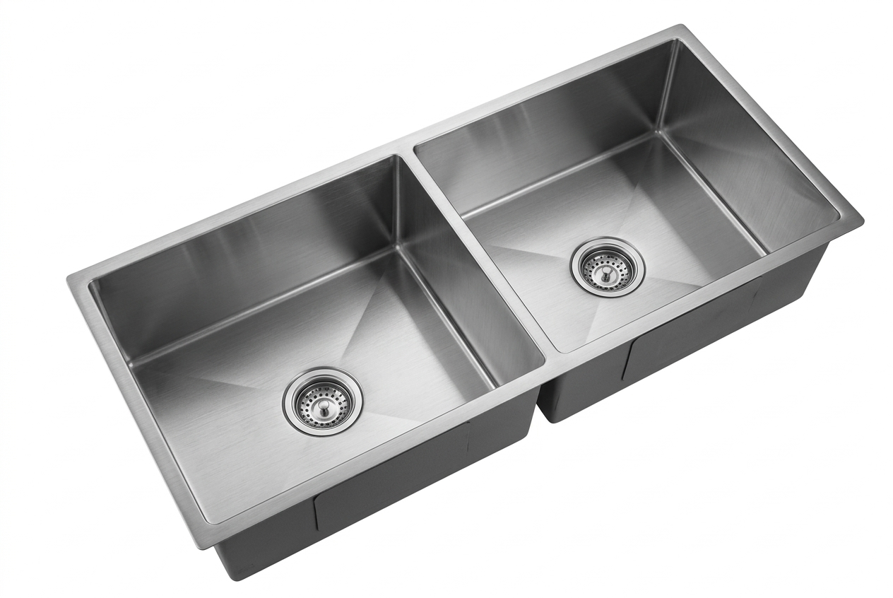 Double Bowl Stainless Steel Kitchen Sink — image 1