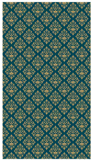 Emerald Royal Gold Damask Panel — image 1