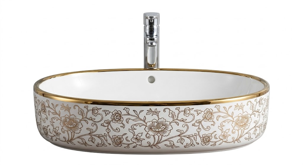 Glossy Gold Designer Wash Basin — image 1