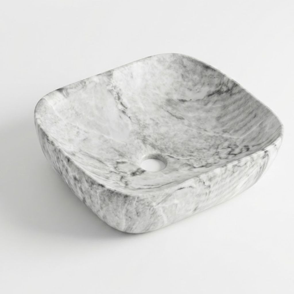 Grey Marble Finish Table Top Wash Basin — image 1