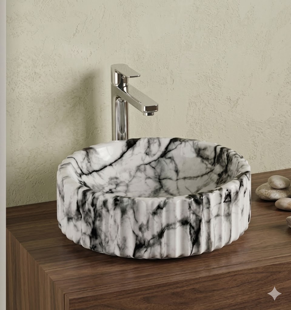 Kemjo Sigma  Round Ceramic Table Top Wash Basin — image 1