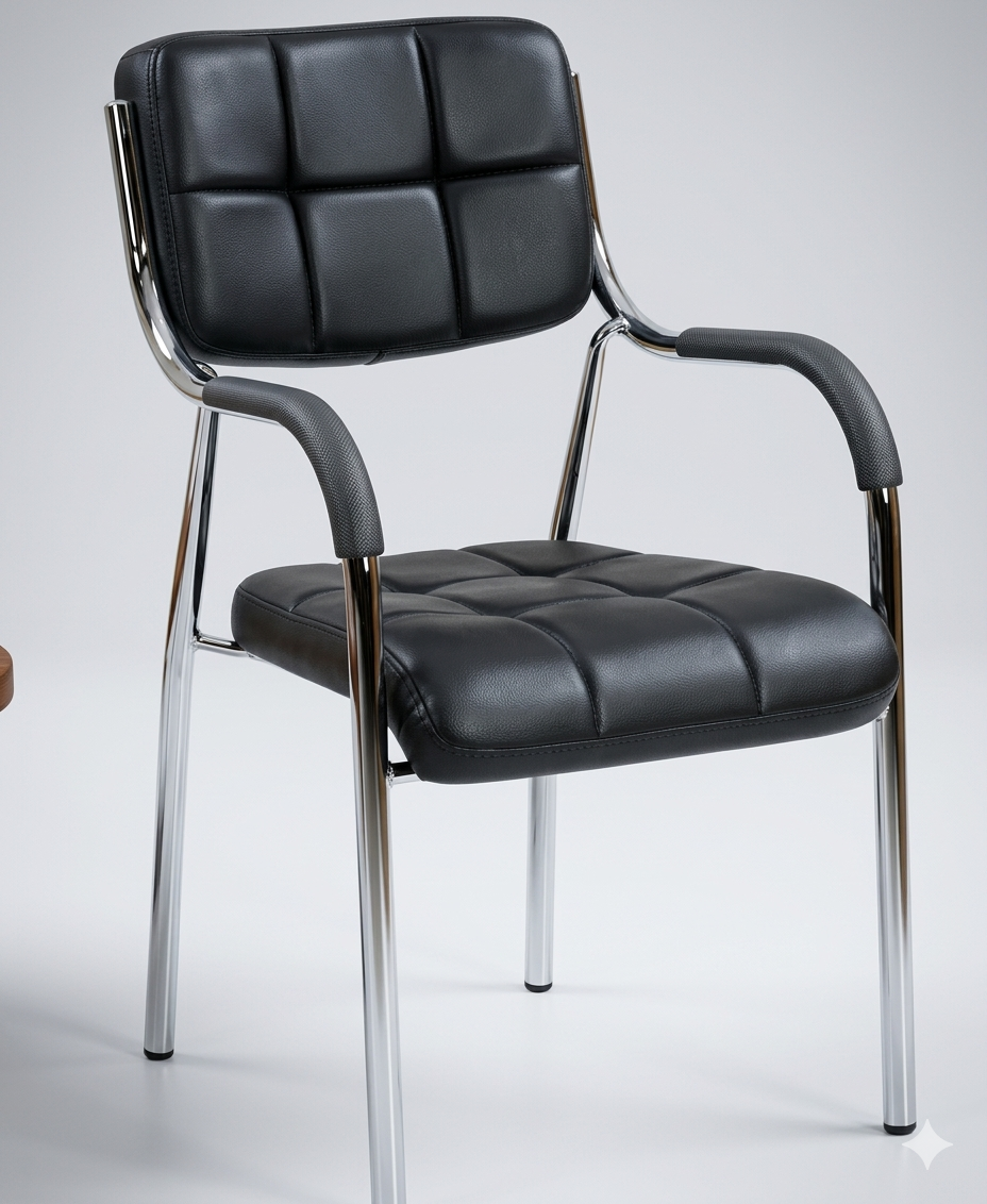 Leatherette Executive Visitor Chair — image 1