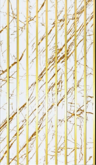 Luxury White & Gold Marble Stripe Wall Panel — image 1