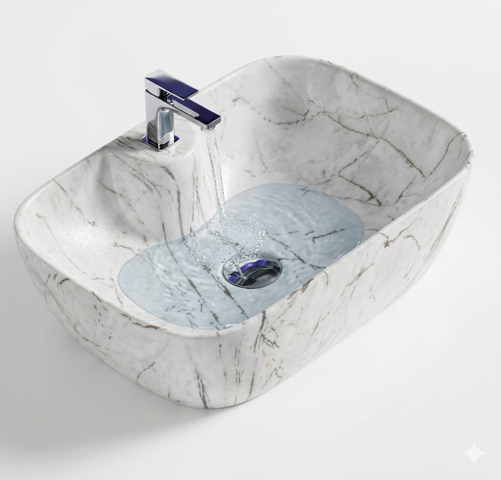 Marble Finish Table Top Wash Basin — image 1