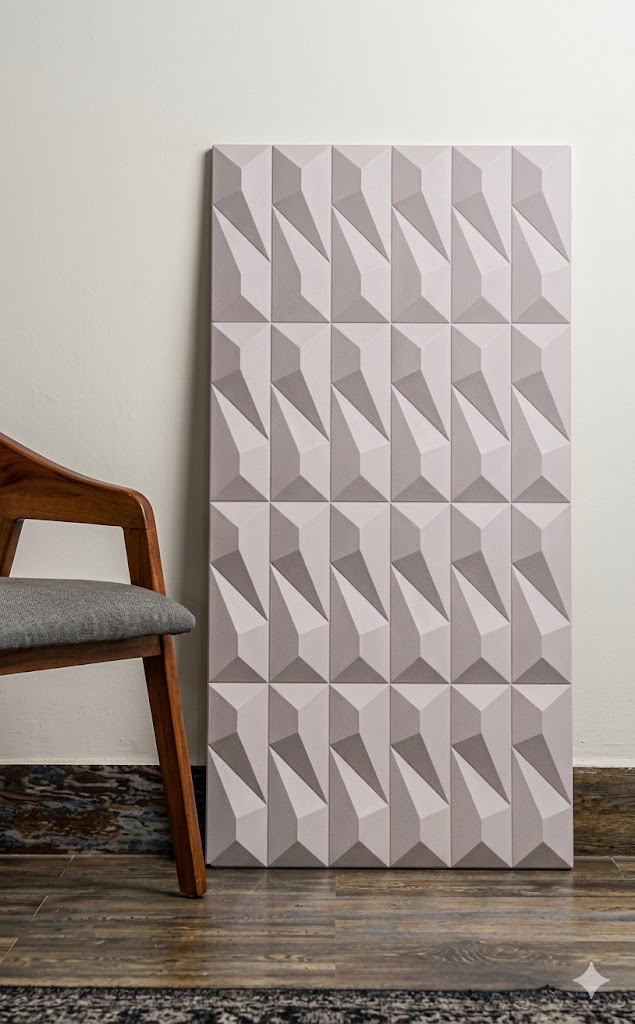 Modern 3D Faceted Prism Wall Panel — image 1