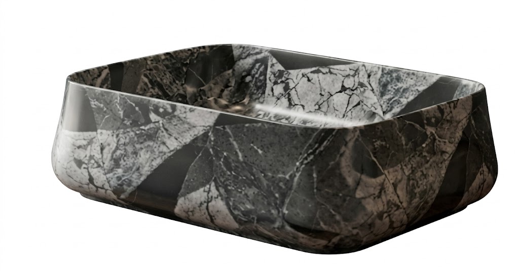 Modern Marble Bathroom Sink — image 1
