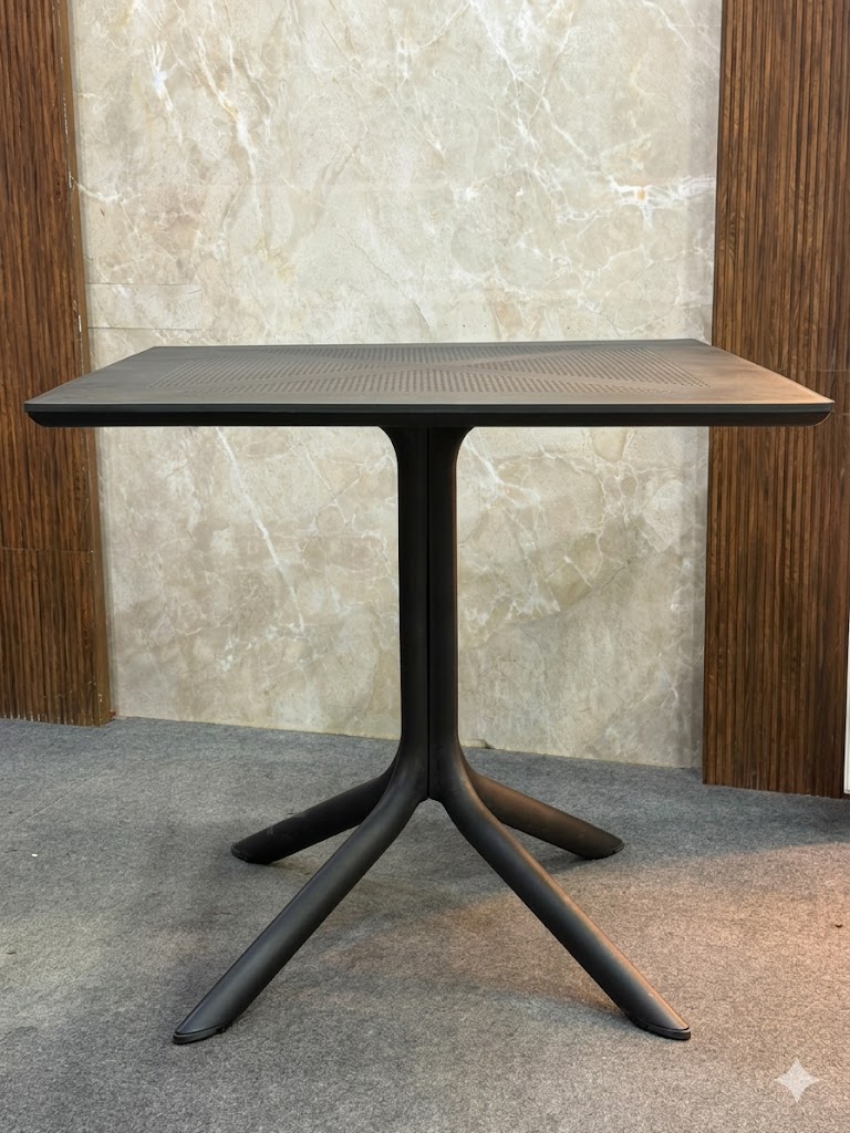 Modern Square Pedestal Dining Table — image 1