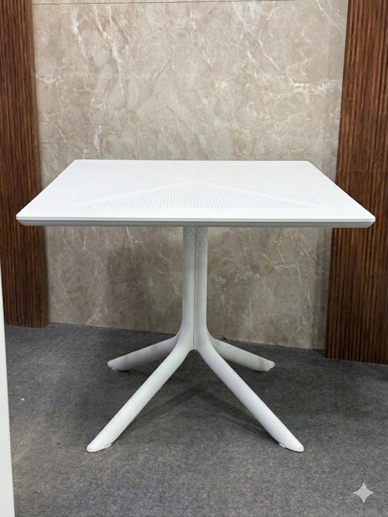 Modern Square Pedestal Dining Table — image 1