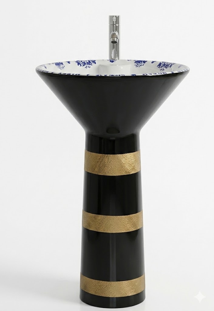 One-Piece Pedestal Wash Basin — image 1
