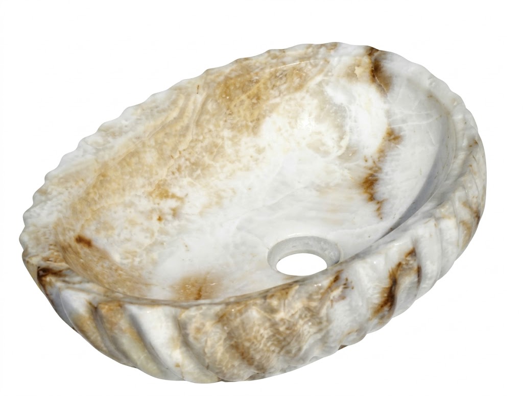 Onyx Marble Round Tabletop Wash Basin — image 1