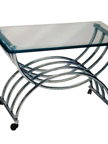 Stainless Steel Glass Top Trolley — image 1