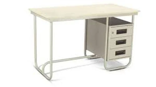 Steel Office Desk with Drawer Unit — image 1