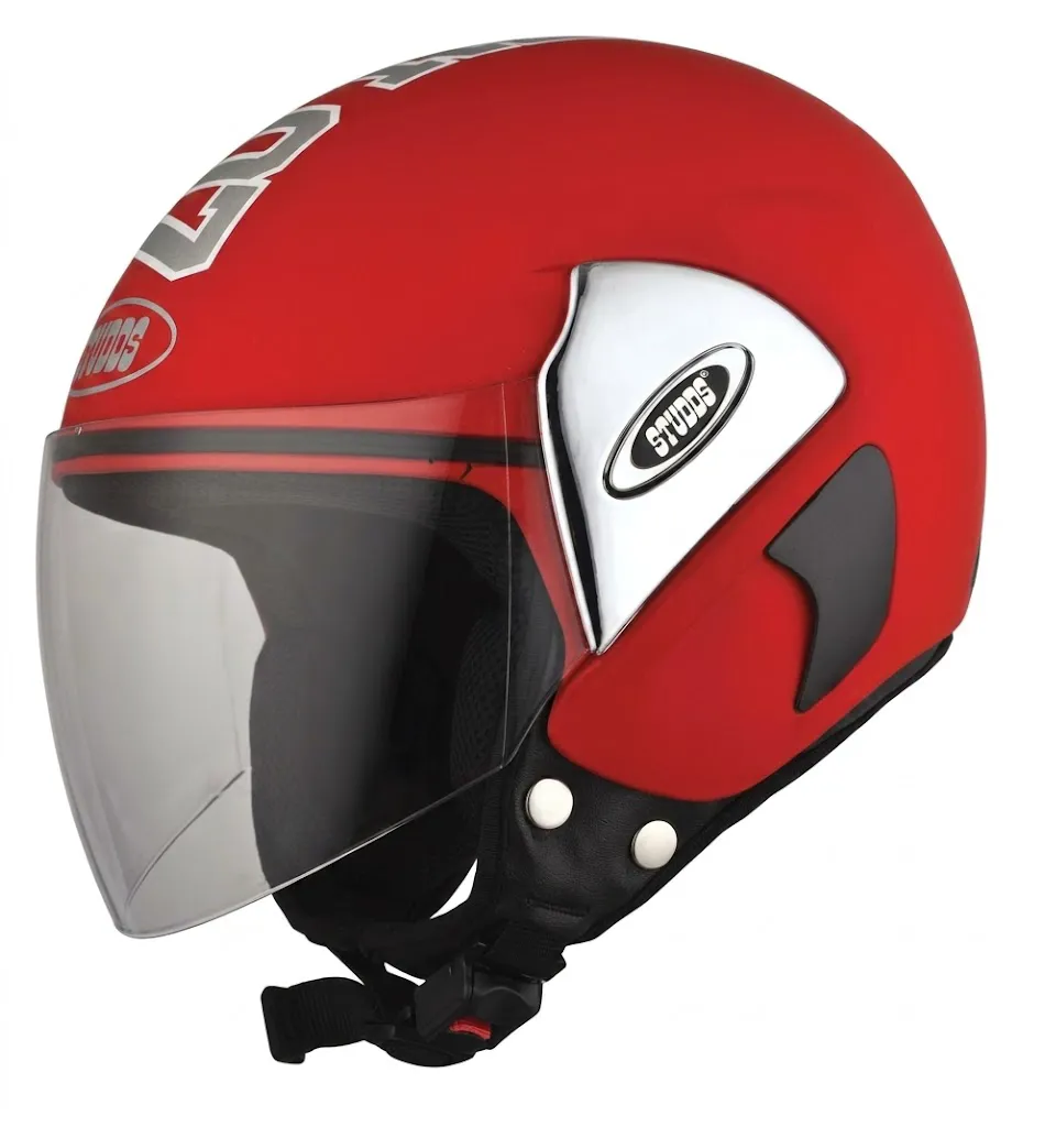 Studds Cub Decor (XL) Open Face Helmet 07 Red — image 2