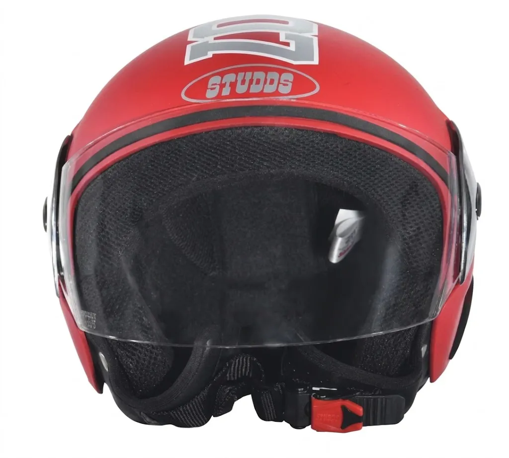 Studds Cub Decor (XL) Open Face Helmet 07 Red — image 1