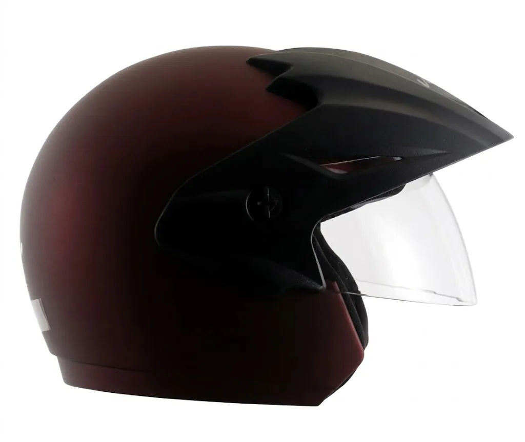 VEGA Cruiser W/P Dull Burgundy Open Face Medium Helmet — image 1