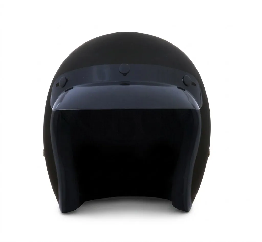 VEGA Jet Dull Black Open Face Medium Helmet  — image 2