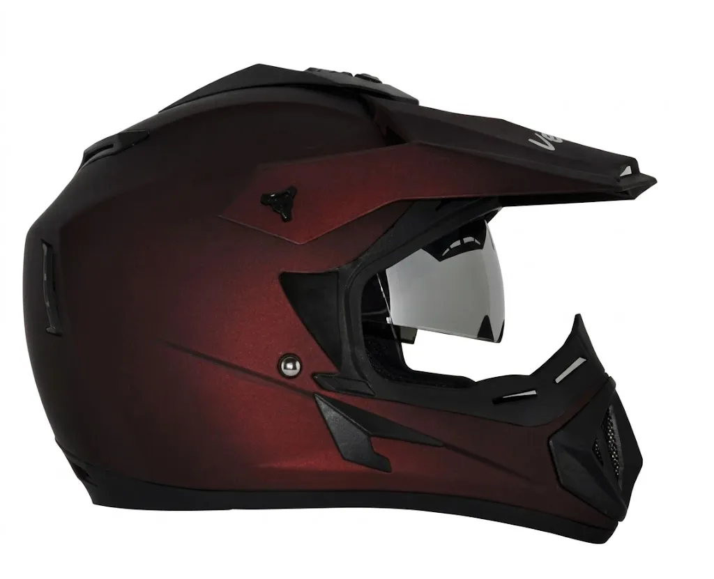 VEGA Off Road D/V Dull Burgundy Off-Road Helmet Large Helmet — image 1
