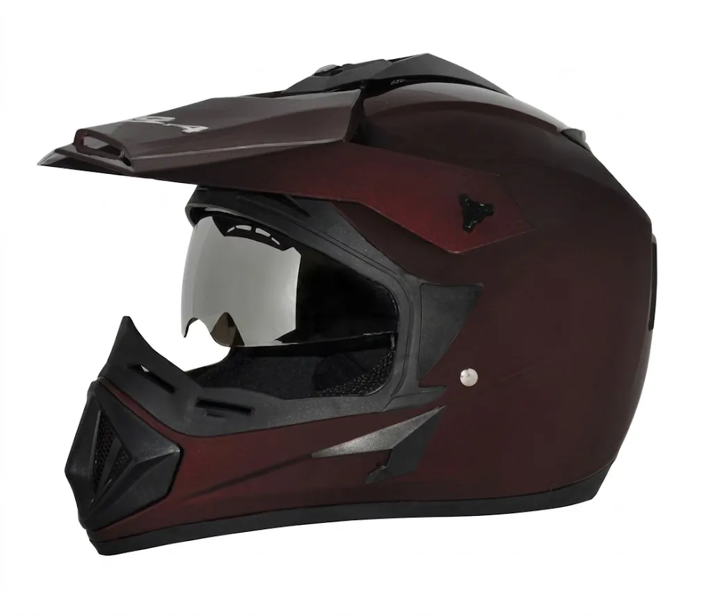 VEGA Off Road D/V Dull Burgundy Off-Road Helmet Large Helmet — image 2
