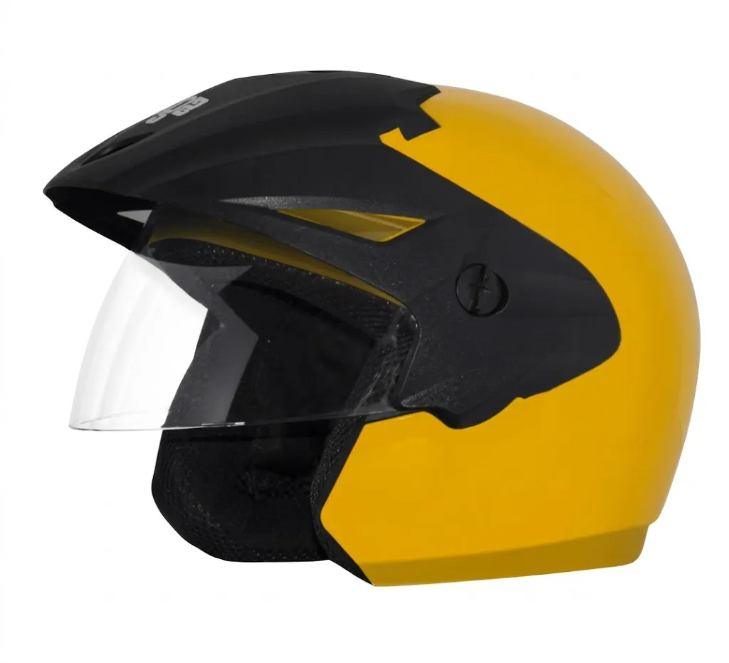 Vega Cruiser W/P Open Face Helmet – Yellow & Black — image 2