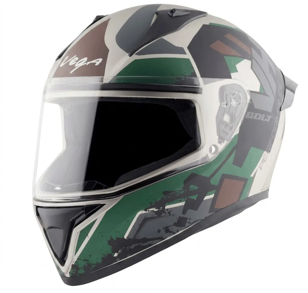 Vega Graphic Full Face Motorcycle Helmet — image 1