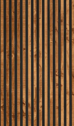 Walnut & Black Vertical Slat Decorative Panel — image 1