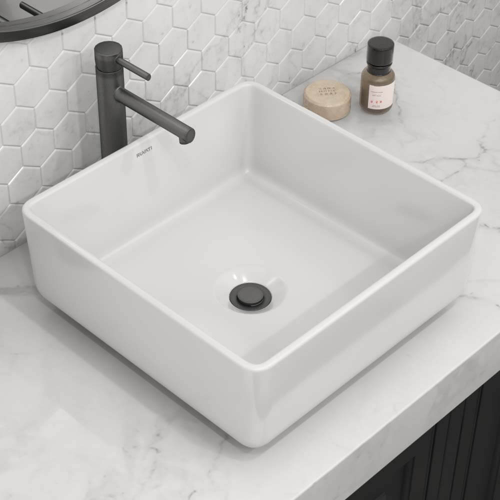 White square washbasin — image 1