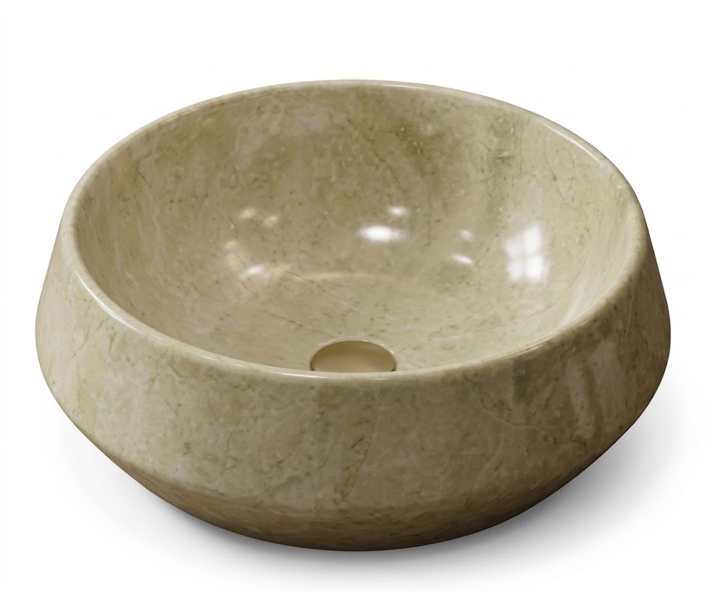 White Ceramic Tabletop Basin — image 1