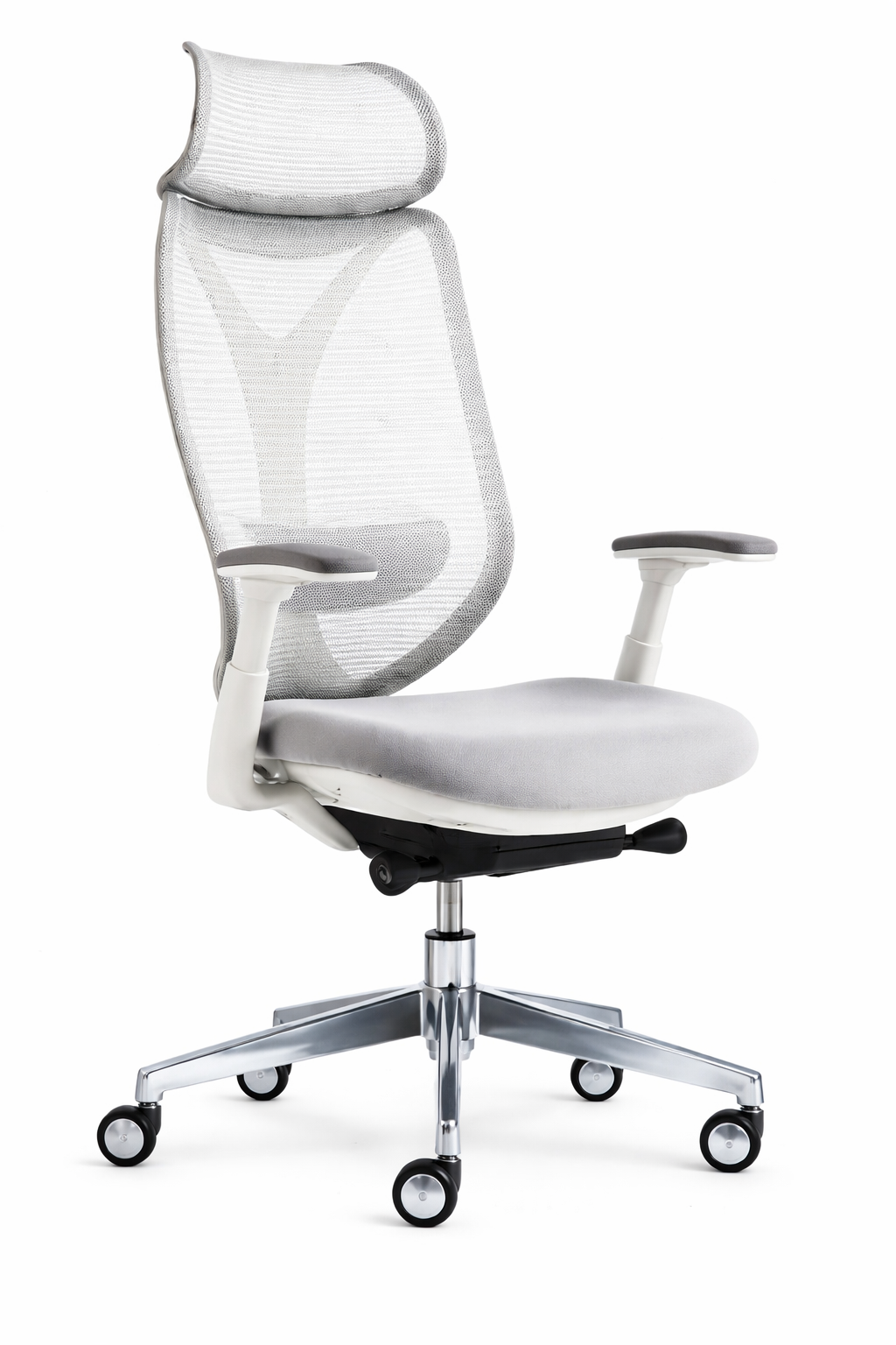 White Mesh Office Chair — image 1