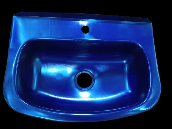 wall mounted steel wash basin — image 1